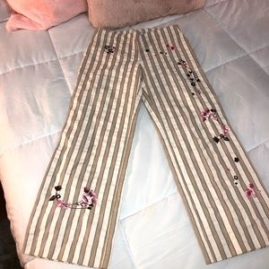 Vintage Floral Girls Pants MADE IN ITALY